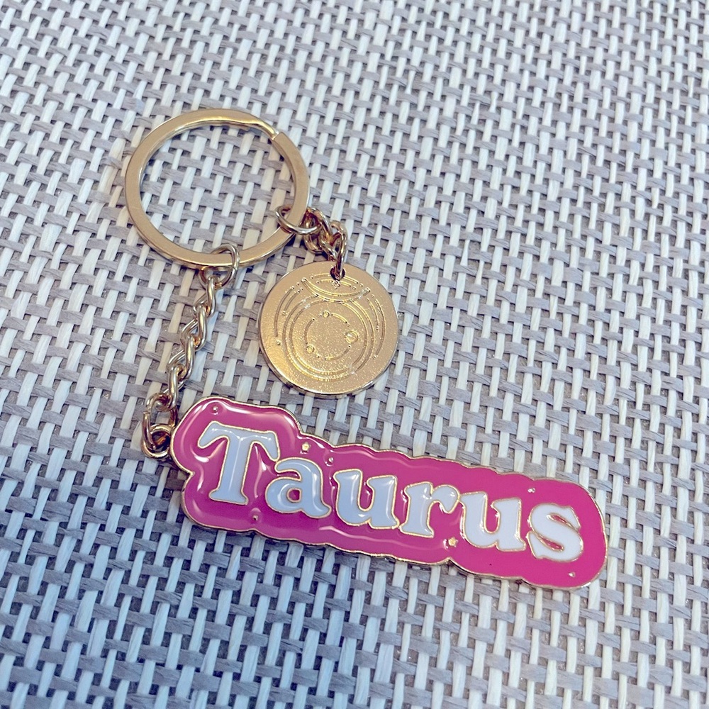 Taurus zodiac keychain